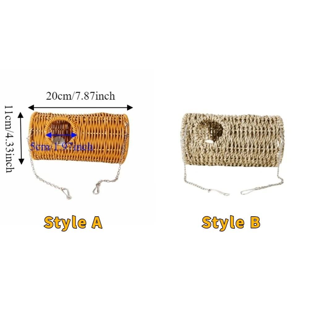 Decorative Bite Resistant Woven Bird Nest Durable Cooling Bird Cage Hammock Ventilated Pet Nest House for Hamsters Parrots