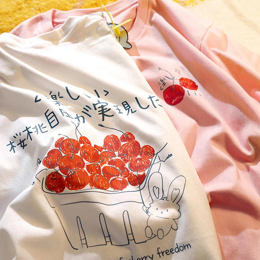 Tricou Japonez Amuzant Retro la Modă Bărbați Femei Mânecă Scurtă Bf Larg Oversize Bumbac Pur Tricou Cuplu Top Vară Stradă