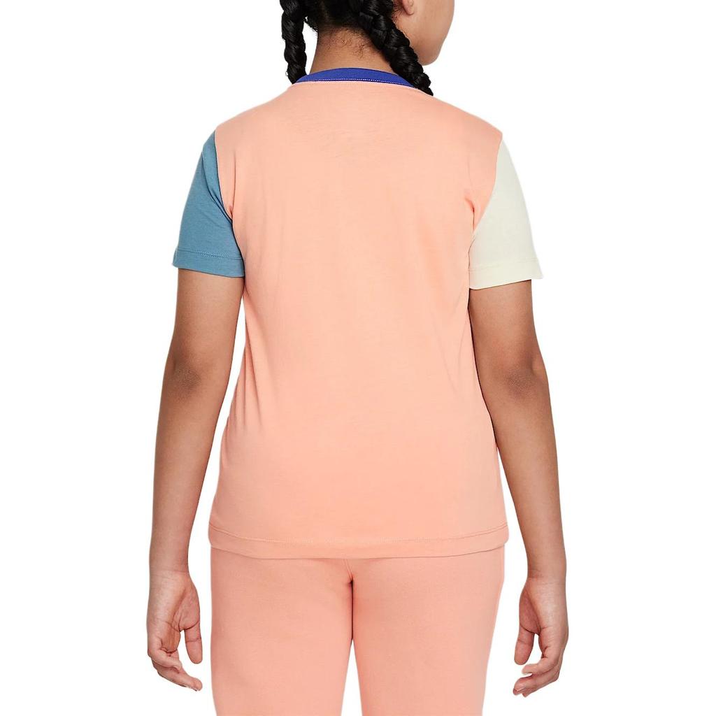 Nike Sportswear T Shirt Apricot Yellow Pink Teenagers HQ3244-844
