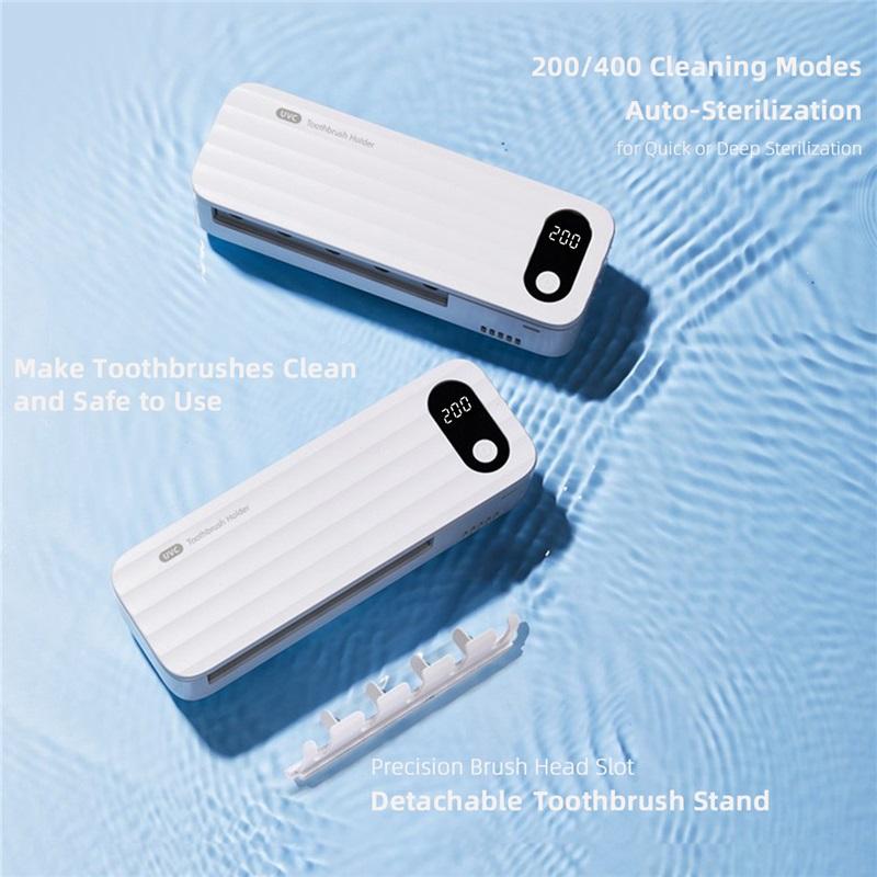 UV Toothbrush SterilizerWirelessly wall-mouted disinfecting toothbrush holder