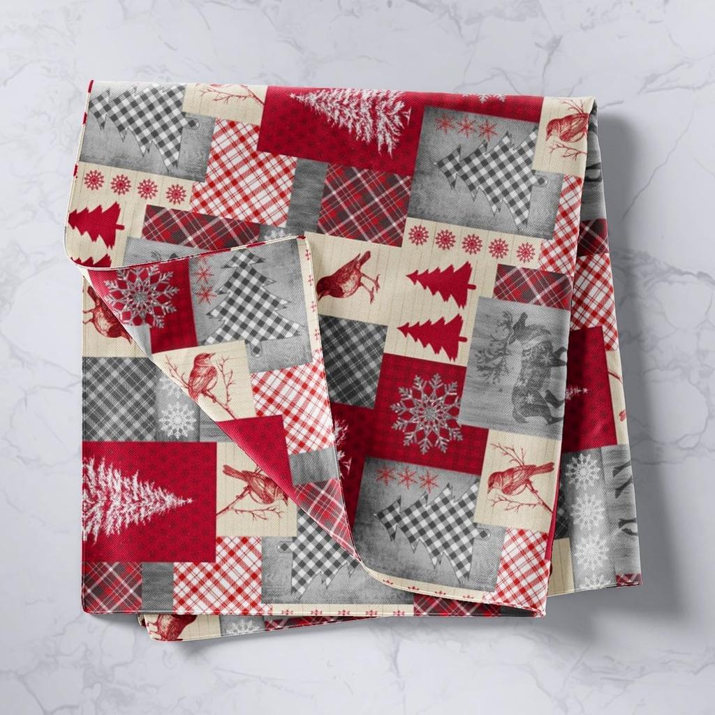 Merry Christmas Tapestry Reindeer Wall Hanging Blanket Damask Pattern Wall Art For Living Room Bedroom Decoration Snowflake