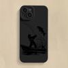 Line Fishing Man Pattern Silicone Phone Case For iPhone 17 16 Pro Max 15 14 13 Mini 12 11 17Air 16E X XR XS 8 7 Plus Soft Cover