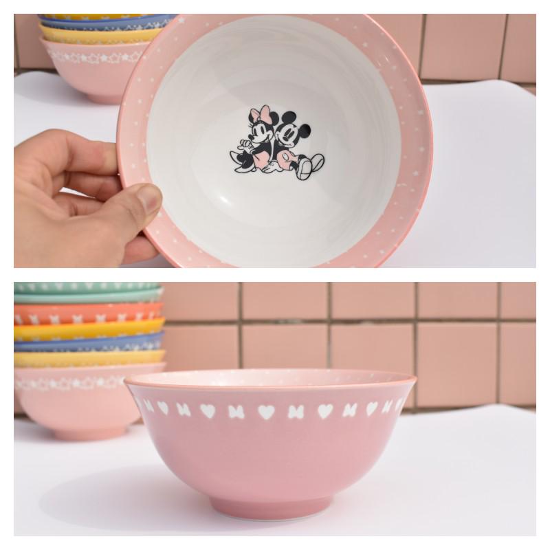 Colorful Large Ceramic Children's Bowl - Creative Underglaze Design for Rice or Porridge