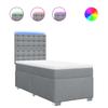 Vidaxl Letto Continentale Con Materasso, Grigio Chiaro, Tessuto, 100X200Cm