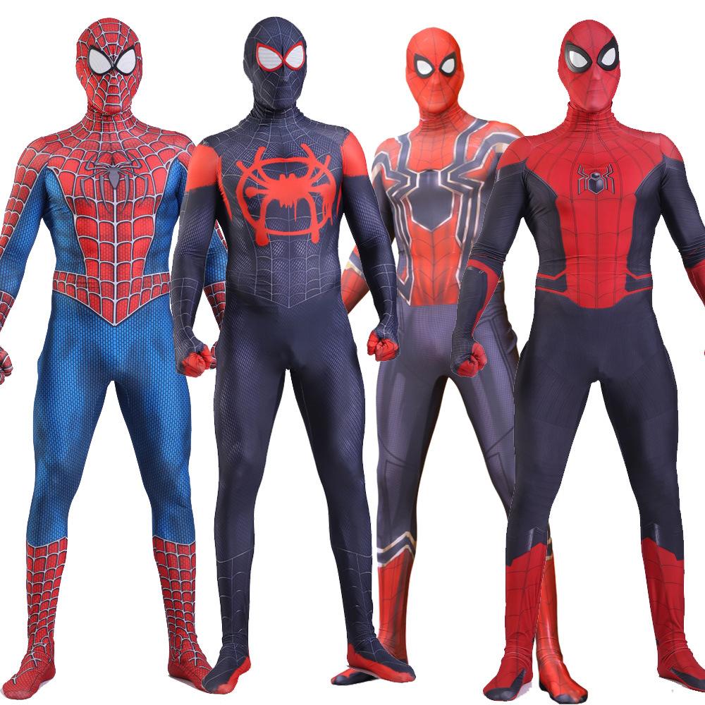 Spider-Man Costume Hero Far From Home Iron Spider 3D Print Bodysuit Halloween Cosplay