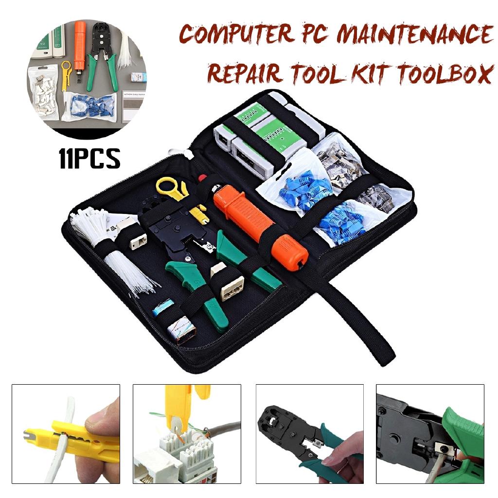 3 in 1 Network Ethernet LAN Kit Cat5e Cat6  RJ45 Cable Tester Crimping Tool Set