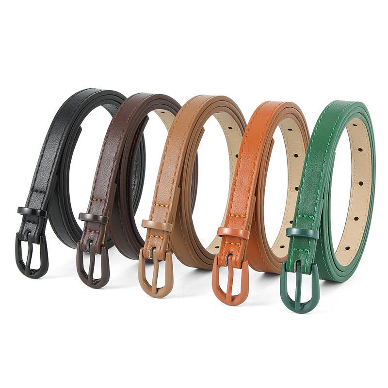Contemporary And Sleek Pu Leather Womens Belt With Stylish Pin Buckle For Outfit Any