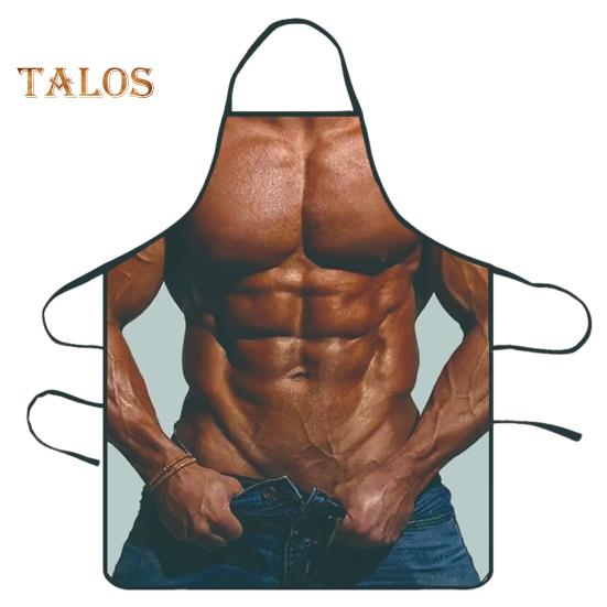 Roligt ärmlöst förkläde för män Kreativt matlagningsförkläde med justerbara midjeband White Elephant-presenter Jul förkläden för fest Julstrumpa