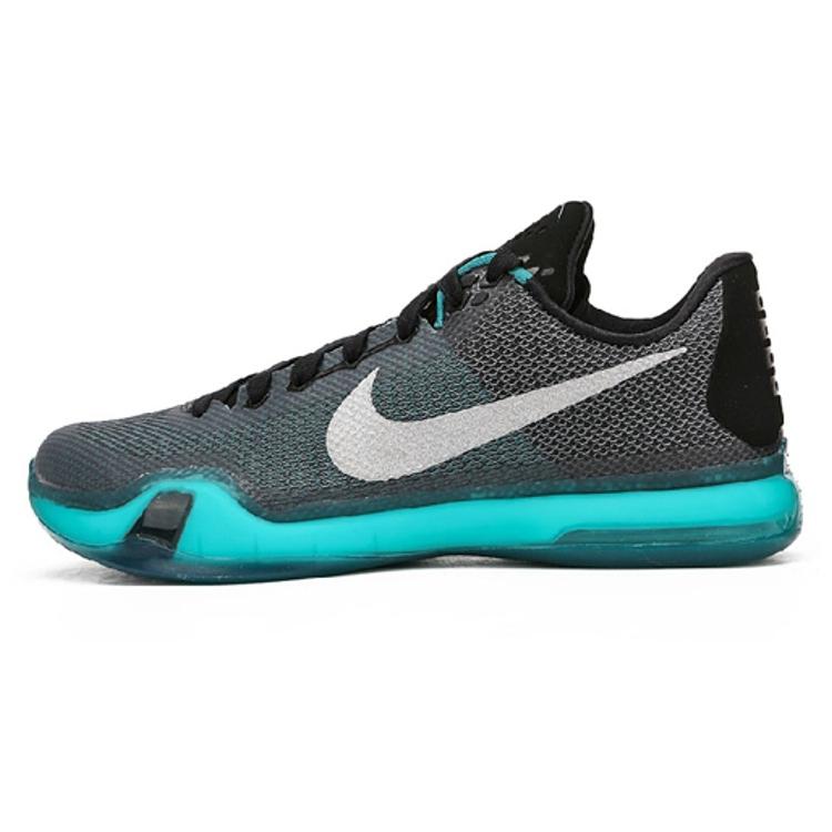 

Nike Kobe 10 Liberty Kobe Lace Up Non slip Lightweight Low top Performance Basketball Shoes Men s Black Ice Green 745334-002 41
