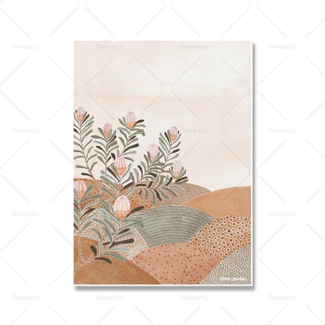 Eucalyptus Art Print Ocean Panda Oil Painting Poster Boho Banana Flower Wall Picture
