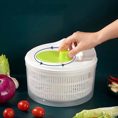 Large Capacity Salad Drain Basket The Vegetable Rotary Dryer Manual Multifunctional  Tools for Cleaning Vegetables Kitchen Tools