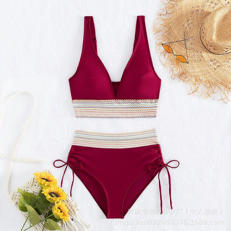 Split Bikini Swimsuit Women's Tight Waist Multi-color Hot