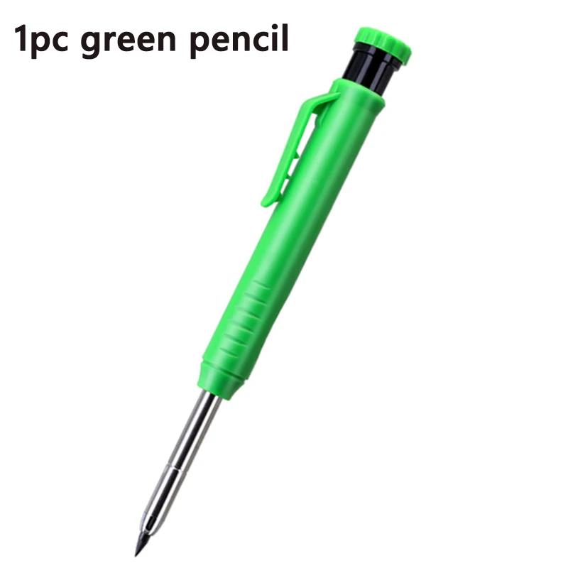 2.8mm Solid Carpenter Mechanical Pencil With Sharpener For Woodworking Construction Long Head Carpenter Pencil Stationery Tools