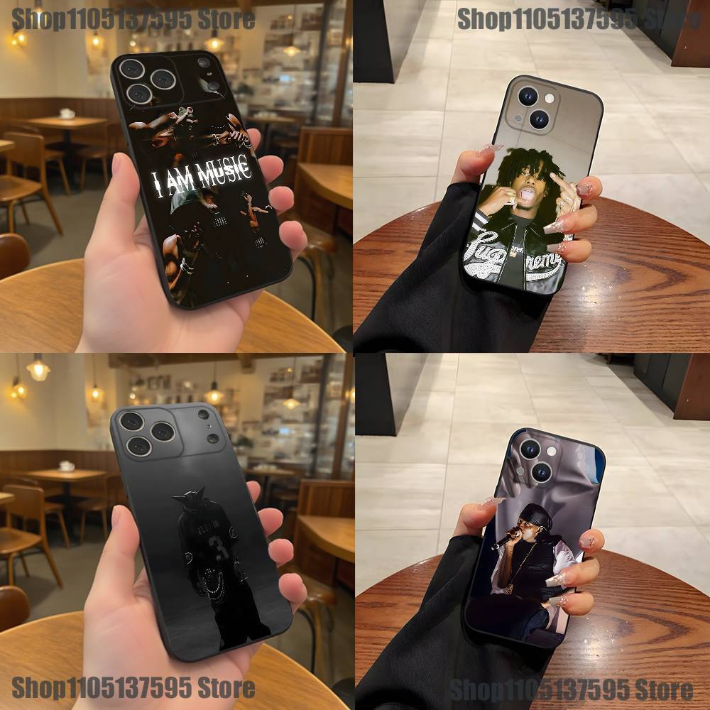 I AM MUSIC Playboi C-Carti Phone Case For iPhone 17,16,15,14,13,12,11,Pro,XS,Max,XR,Plus,E,SE4,Mini Black Soft Cover