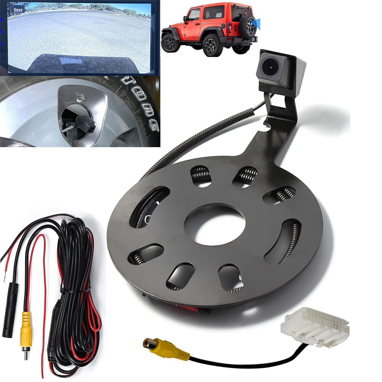 Compatible Rear View Camera for 07-18 Jeep Wrangler Spare Tire