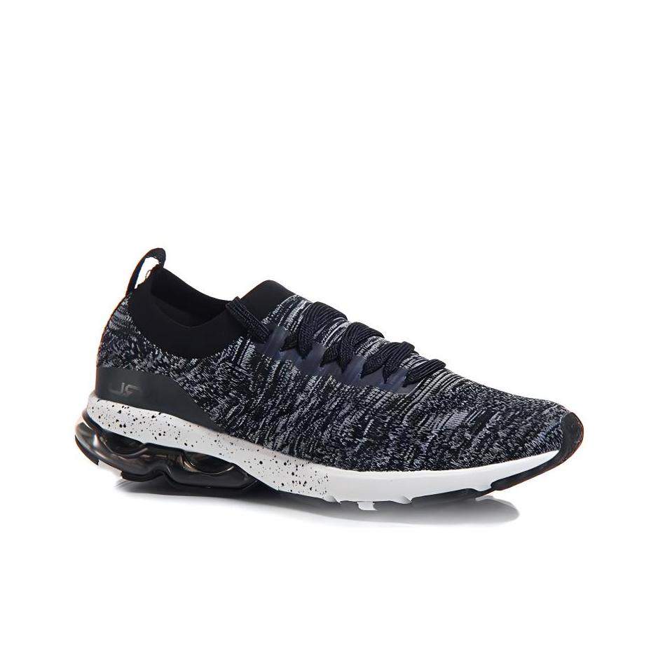 Li Ning Half Palm Air Arc Comfortable Running Shoes Women Sneakers Black Gray ARHM056-5
