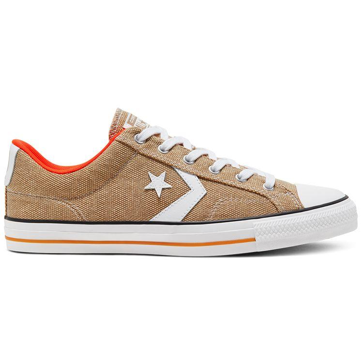 Converse Twisted Vacation Star Player Low Top Retro Versatile Low-Top Canvas Shoes Unisex Sneaker Khaki 167670C
