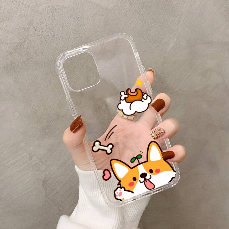 Funny Cute Dog Corgi Phone Case for iphone 13 11 12 pro XS MAX 8 7 6 6S Plus X 5S SE 2020 XR case