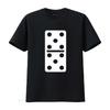 Dubbele Vijf Domino Halloween Kostuum 5 Domino Spel T-shirt vintage Gewassen heren Elastisch Casual Zacht Licht
