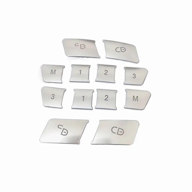 Car Seat Adjust Memory Unlock Button Cover Sticker for Mercedes Benz A B C E Class W204 W212 GLA X156 CLA C117 GLE 6 ML GL GLS