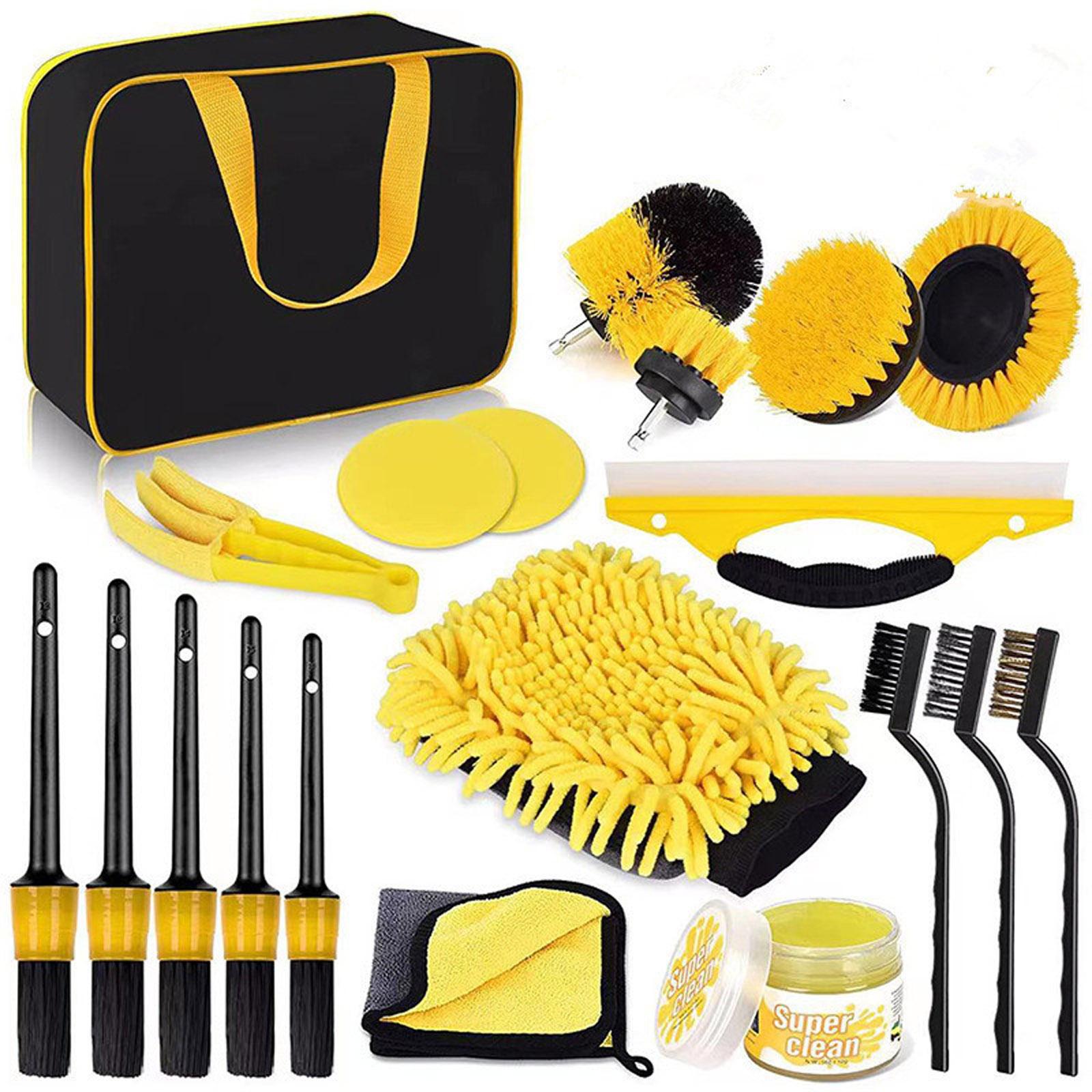 

For Cleaning Detailing Brush Tire Brush Flexible And Car Rim Cleaning Brush Set One Size
