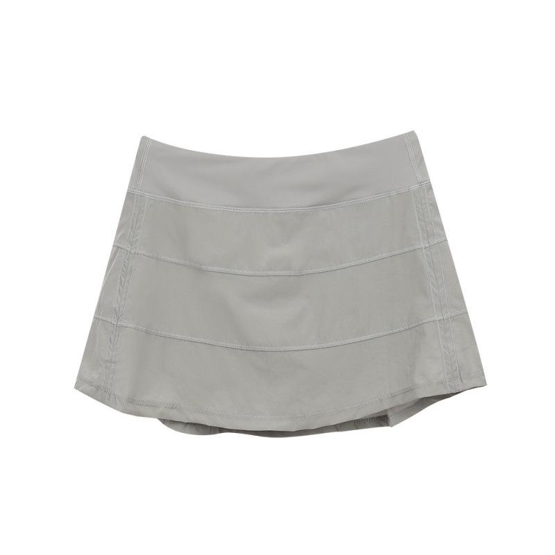 Lulu Women s Summer Three-Pleated Tennis Skirt - Anti-Exposure, Quick-Dry, Urban Style, Yoga & Versatile Short Skirt Size 10