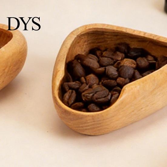 Wooden Coffee Scoop Holder Dosing Tray, Anti Static Bean Dish with Scoop, Powder Bar Tray Receiver for Espresso, Kitchen Tool Home Cafe Restaurant