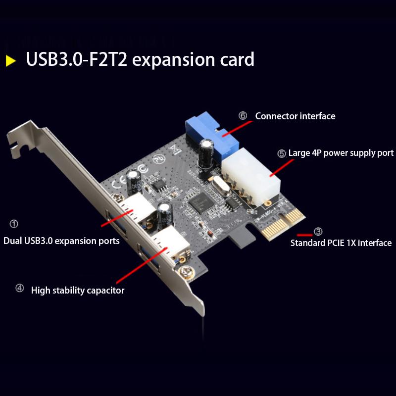 PCI-E Sata Adapter PCIE Card Controller Extender PCIe Converter Expansion Adapter PCI-E Riser Card PCI-E To USB 3.0 Card Expansion card Game PCIE Card