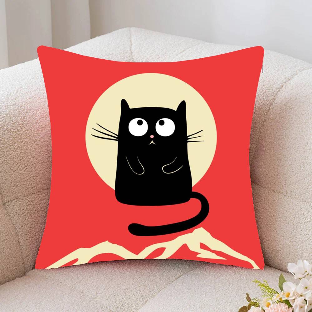 Japanese Cat Pillow Case Fashion Square Pillowcase Bedroom Sofa Room Ins Decoration Leisure
