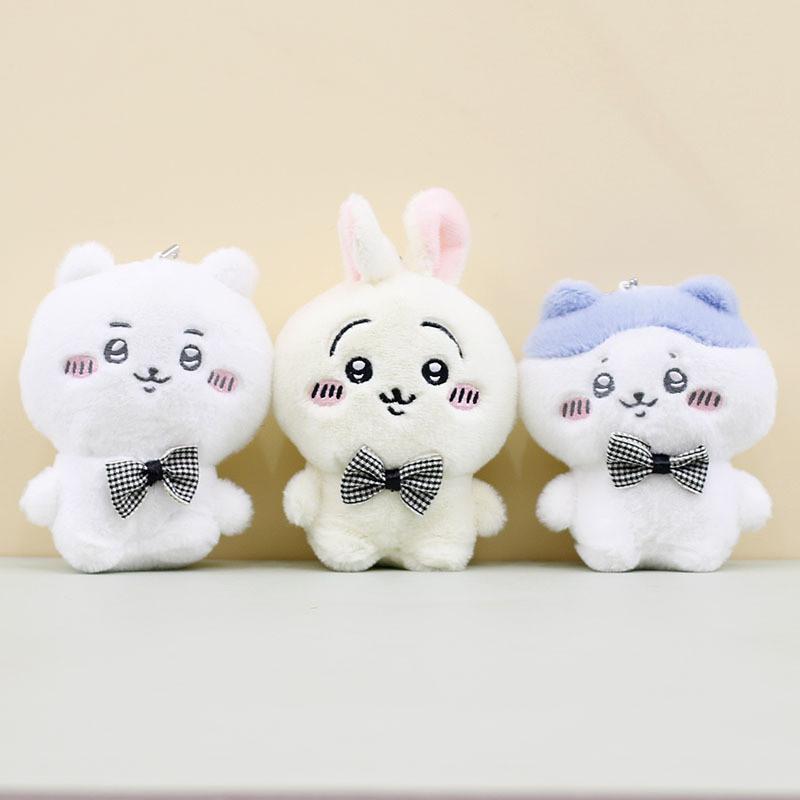 Adorable Plush Bunny Keychain Soft Stuffed Animal Toy With Pp Cotton Filling