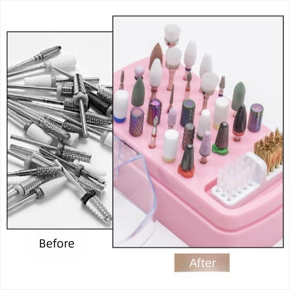 30 Holes Nail Art Display Stand Nail Salon Nail Art Drill Bit Holder Beauty Exhibition