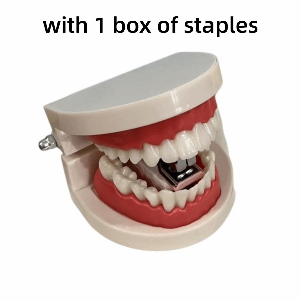 Creative Denture Model Stapler Funny Portable Halloween Prank Props Novelty Mini Halloween Desktop Decoration