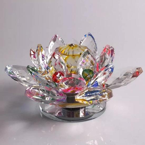 Home Decor Items Positive Energy Fengshui Crystal Lotus Flower
