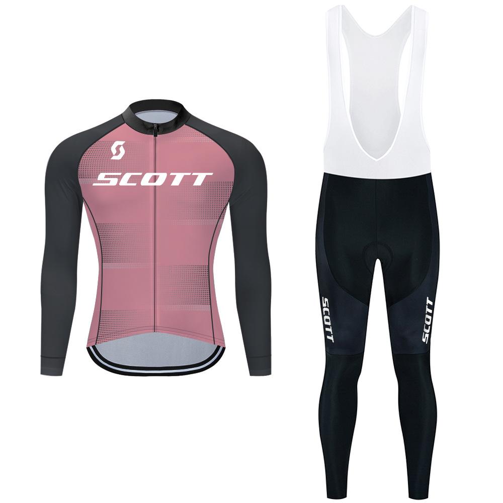 2026 Autumn Breathable Cycling Suit Autumn and Winter Cycling Suit Long Sleeve Strap Suit Mountain Road Bike