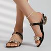 Mode Neuer Stil Mode Damen Sandalen Gold und Silber Niedriger Absatz Freizeit Schuhe Damen Offene Zehen Sommer Leicht Mode Damen Schuhe