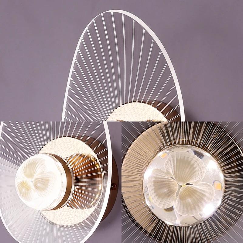 AC90-260V Indoor LED Wall Lamp Living Room Decoration Wall Light Home Lighting Fixture Loft Stair Light Round Aluminum