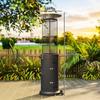 11 KW Freestanding Gas Patio Heater, Adjustable Outdoor Garden Propane Heater with Tip-Over Switch, Wheels, Pulse Ignition