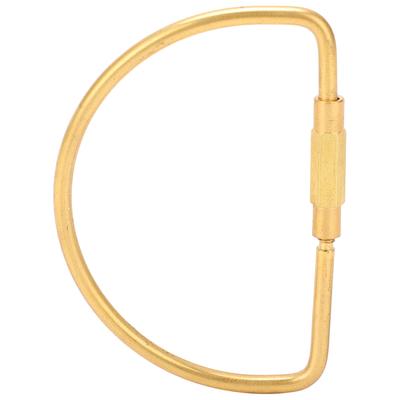 Brass Screw Lock Clip Keychain Key Chain Ring Retro Style Semicircle Key Ring Holders