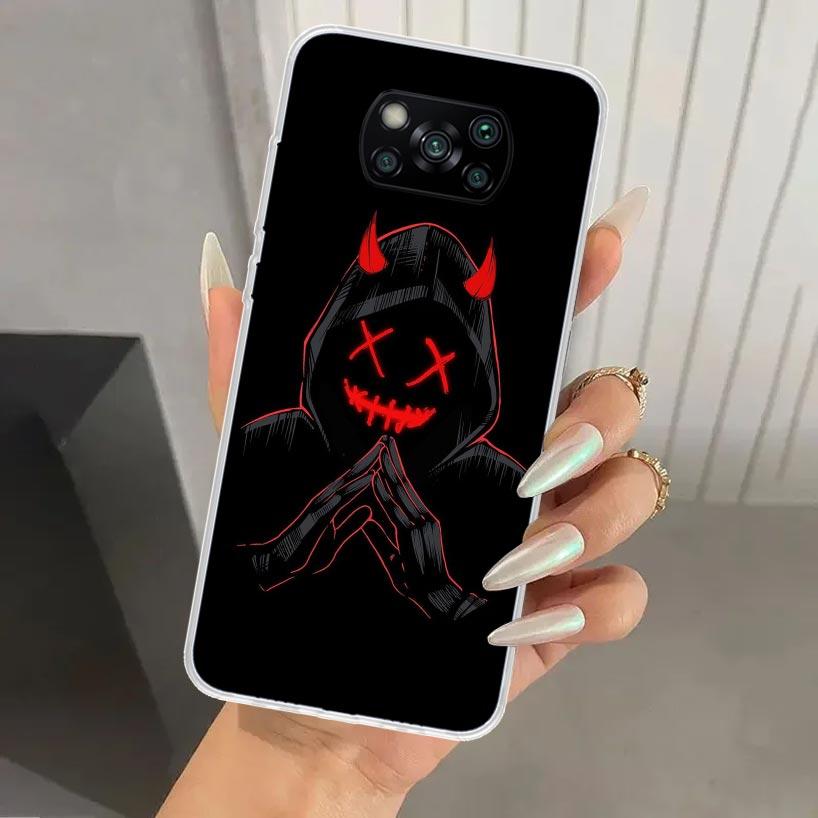 Devil Bad Boy Anime Phone Case for Xiaomi Poco X5 X6 X7 Pro F7 Ultra M7 Redmi 15 15C 13 13C 12 12C 10 10A 10C 9 9A 9C 9T Shell P