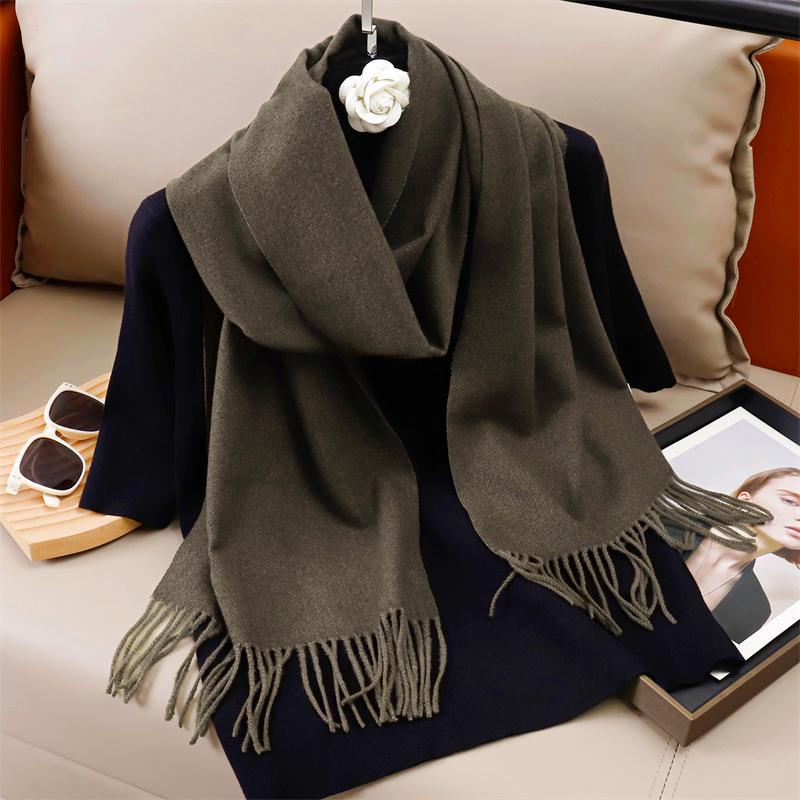 Winter Solid Scarf Women Cashmere Soft Warm Scarves Hijab Female Long Headband Shawl Wrap Bandana Foulard Echarpe Poncho Stoles