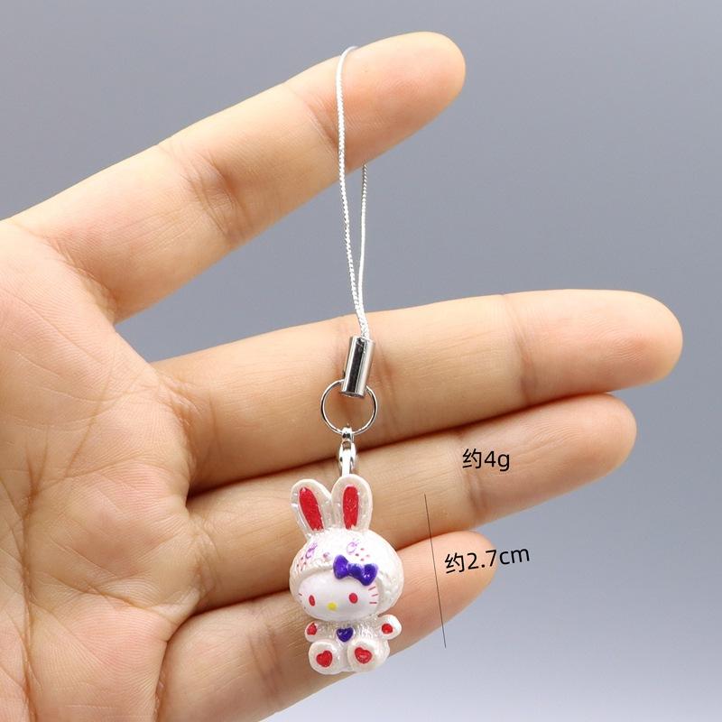 kawaii Hello Kitty Toy Pendant Cute Cat Phone Case Decorative Necklace Pendant Kawaii Women Accessories Festival Gifts