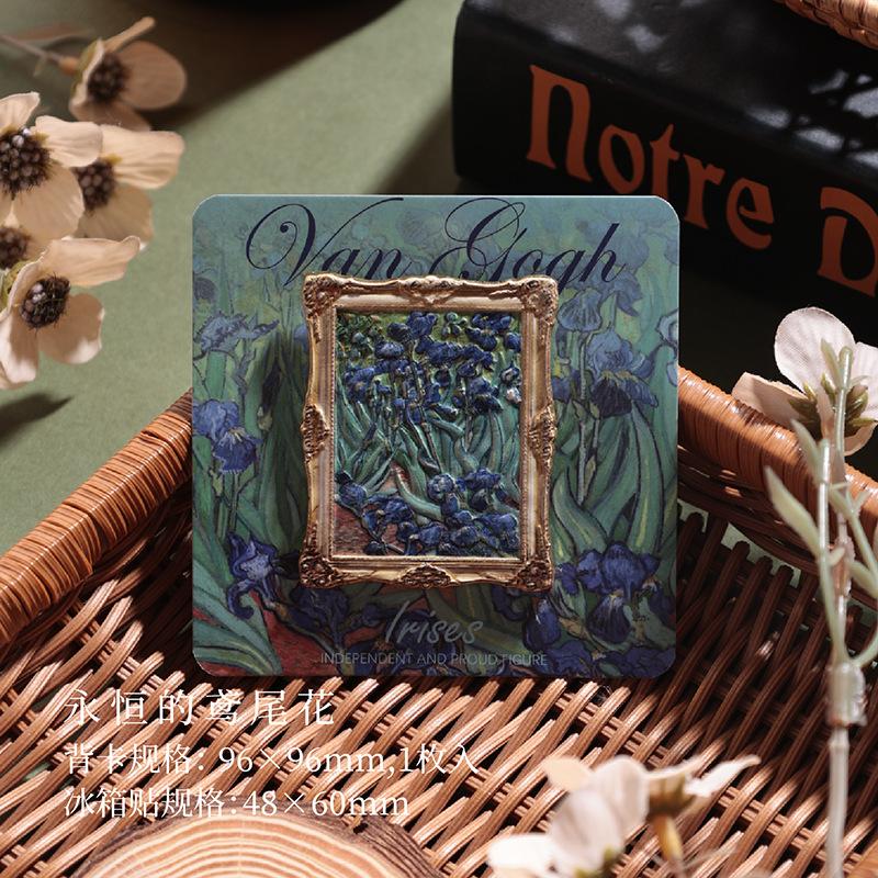 

1Pc European Vintage Oil Painting Shape Fridge Magnets Creative Gifts for Friends Magnetic Decorations for Kitchen Home Decor