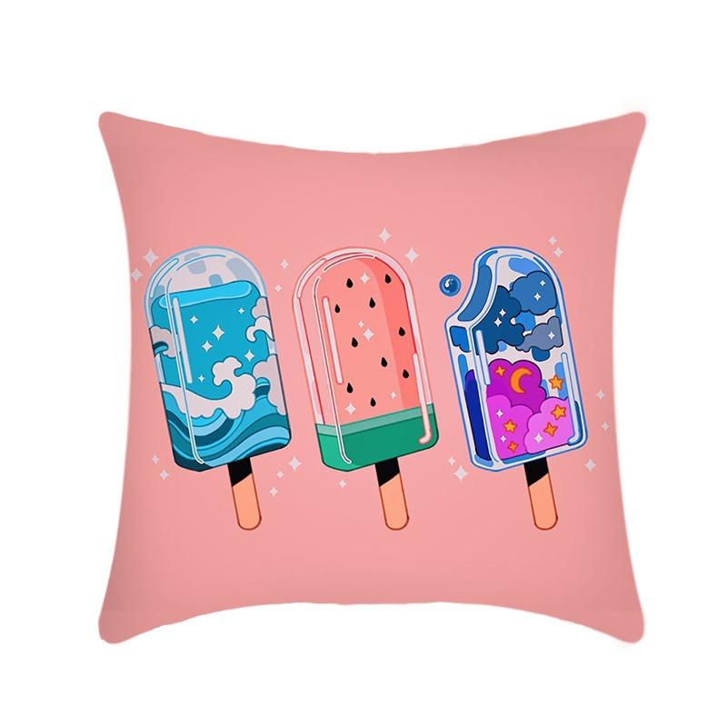Fruit Lemon Ice Cream Popsicle Sofa Home Pillow Cover Small Fresh and Sweet Style Sofa Pillow Cover