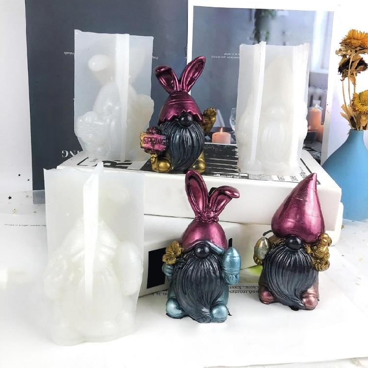 Silicone Candle Mold Dwarf Shaped Clay Molds Crafts Moulds Hand-Making Tools