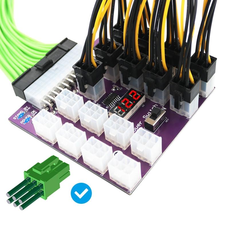24Pin to 17 orts  6 in Server SU ower Supply  Board Adapter for  750W 1100W 1600W 2000W 2400W