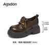 Platform sole new spring thick heel British style small leather shoes retro commuter shoes
