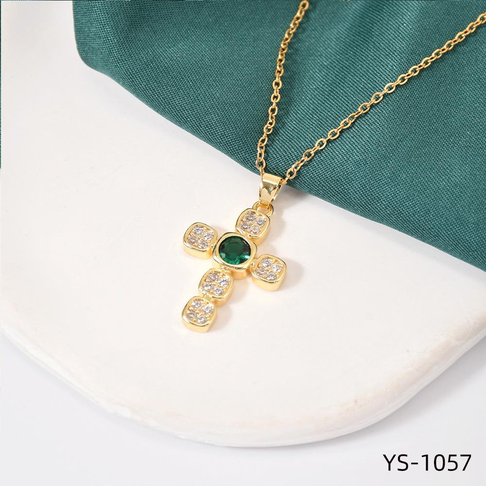 Fashion Trendy Titanium Steel Cross Necklace Women Luxury Versatile Accessory
