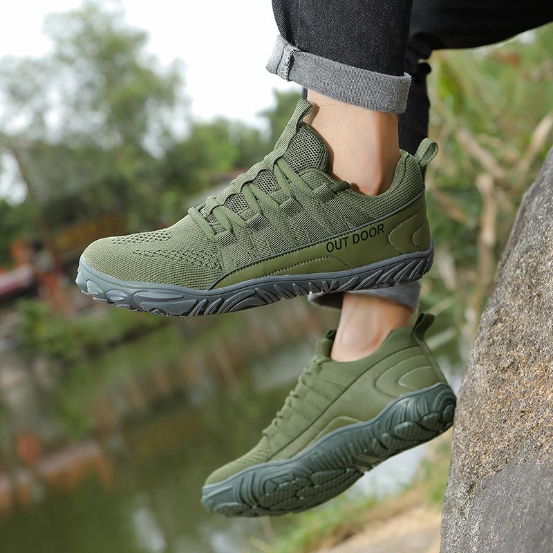 Men's Barefoot Hiking Sneakers Anti-slip Outdoor Casual Sports Shoes Male Climbing Trekking Shoes Breathable Mesh Trainers