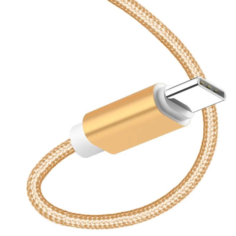 Type-C Cable Fast Charging Nylon-Braide USB C Charger For Samsung S8 S9 S10 Plus for Xiaomi Redmi Note 7 8 Pro