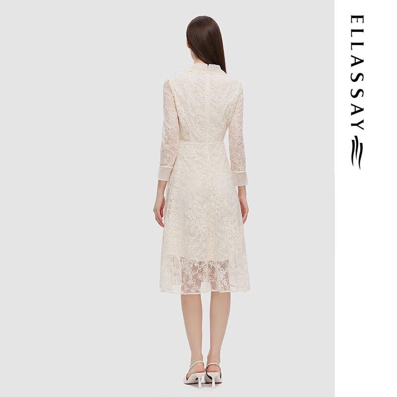 ELLASSAY White Lace Elegant Dress